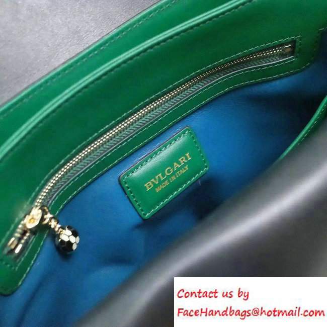 Bvlgari Serpenti Viper Top Handle Bag Green 2016