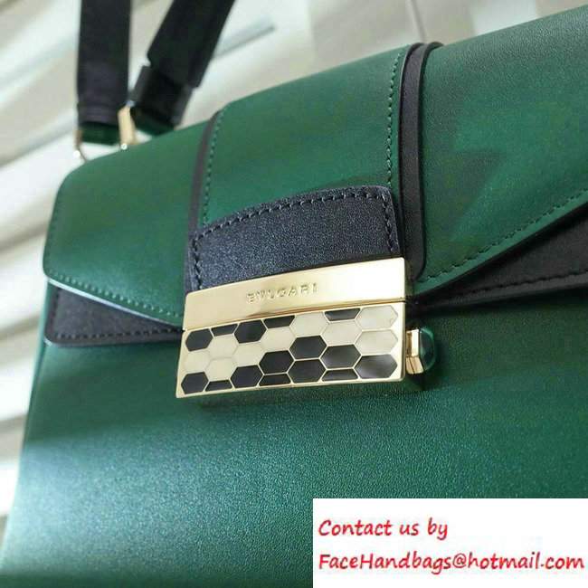 Bvlgari Serpenti Viper Top Handle Bag Green 2016