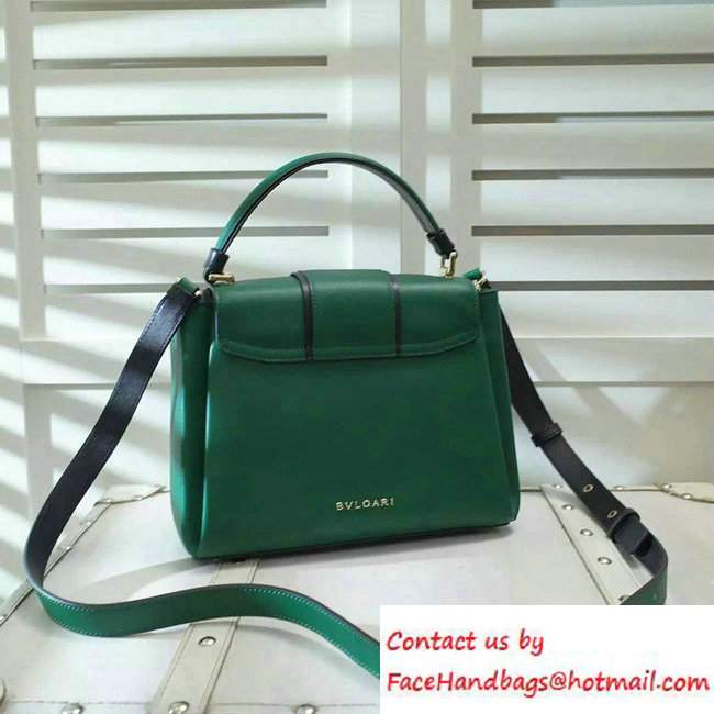 Bvlgari Serpenti Viper Top Handle Bag Green 2016