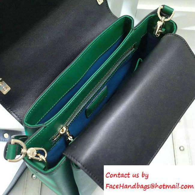 Bvlgari Serpenti Viper Top Handle Bag Green 2016