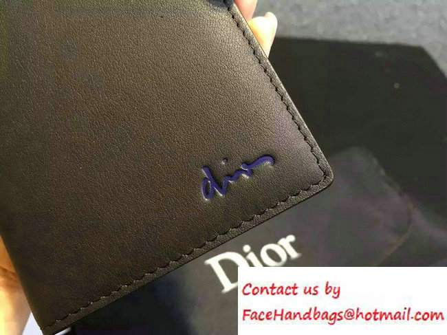 Dior Calfskin Homme Long Wallet Black