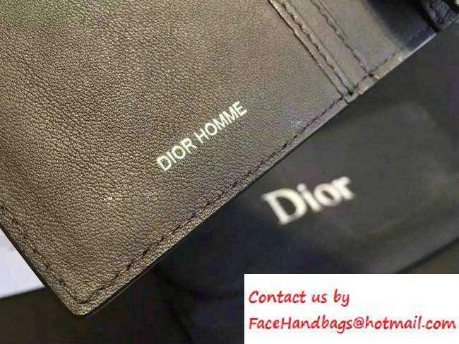 Dior Calfskin Homme Long Wallet Black