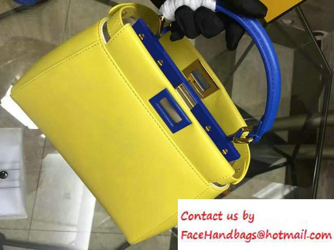 Fendi Peekaboo Mini Bag Yellow/Blue 2016