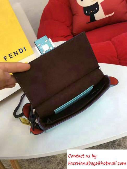 Fendi Wavy Double Micro Baguette Bag Turquoise/Dark Green 2016