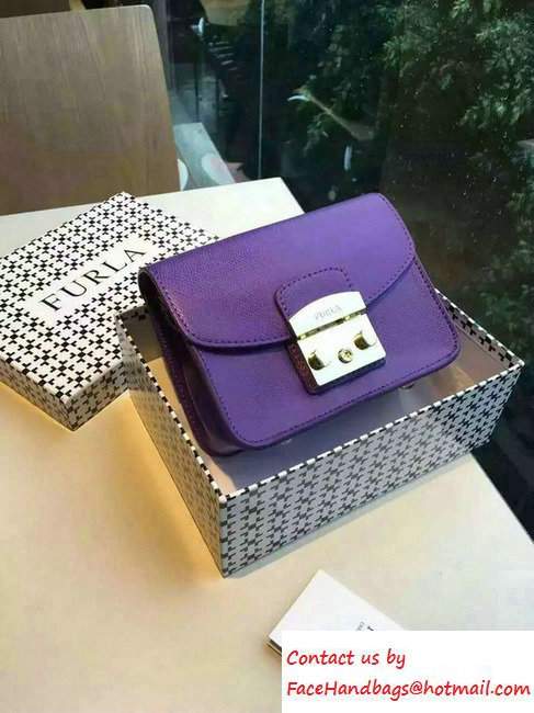 Furla Metropolis Mini Crossbody Bag Purple 2016