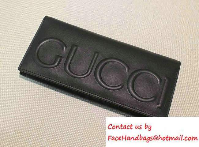 Gucci XL Long Wallet 428779 Black 2016
