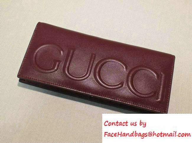 Gucci XL Long Wallet 428779 Burgundy 2016