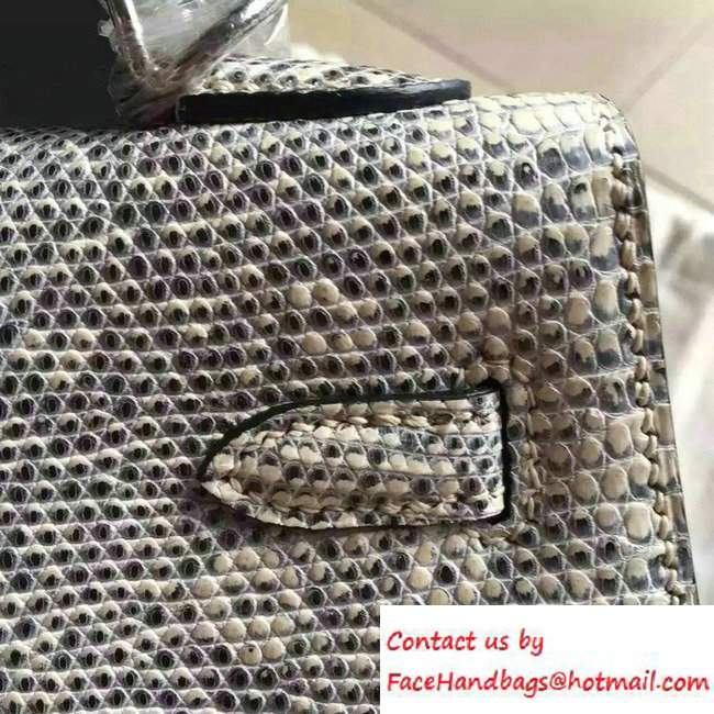 Hermes Lizard Leather Kelly 25/28/32 Bag Gray 2016