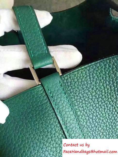 Hermes picotin 22 bag in original togo leather malachite