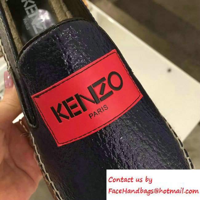 KENZO Logo Printed Espadrille Blue 2016