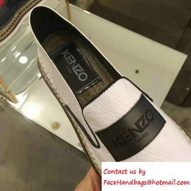 KENZO Logo Printed Espadrille White 2016