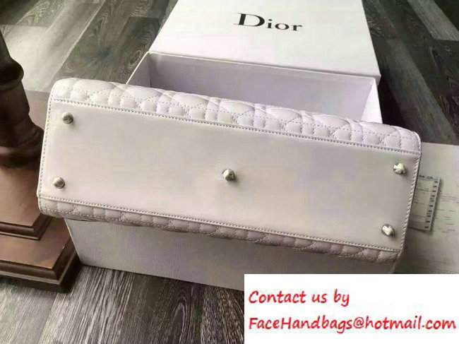 Lady Dior Large Bag in Patent Leather White