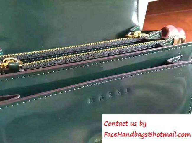 Marni Box Leather Trunk Bag Green 2016