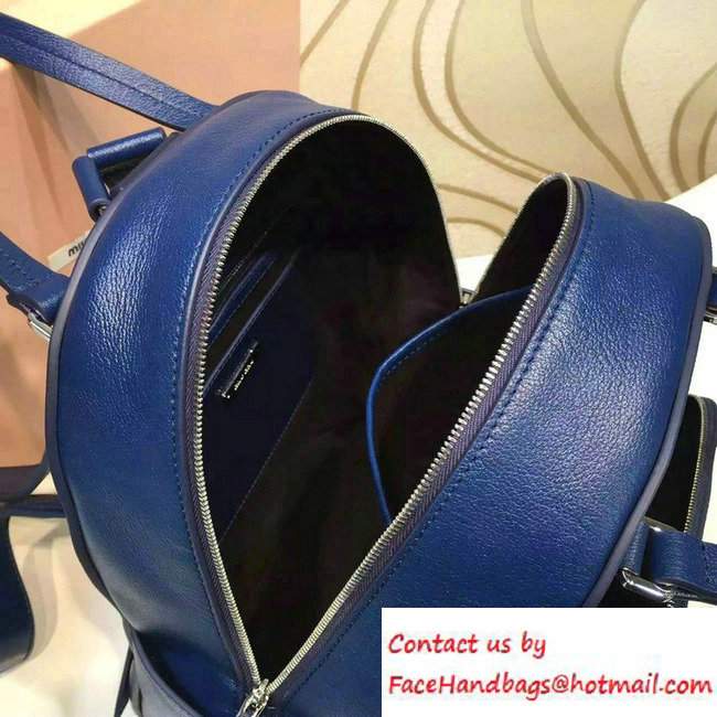 Miu Miu Backpack Bag 5BZ002 Dark Blue/Royal Blue 2016