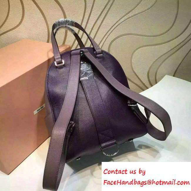 Miu Miu Backpack Bag 5BZ002 Purple/Lavender 2016