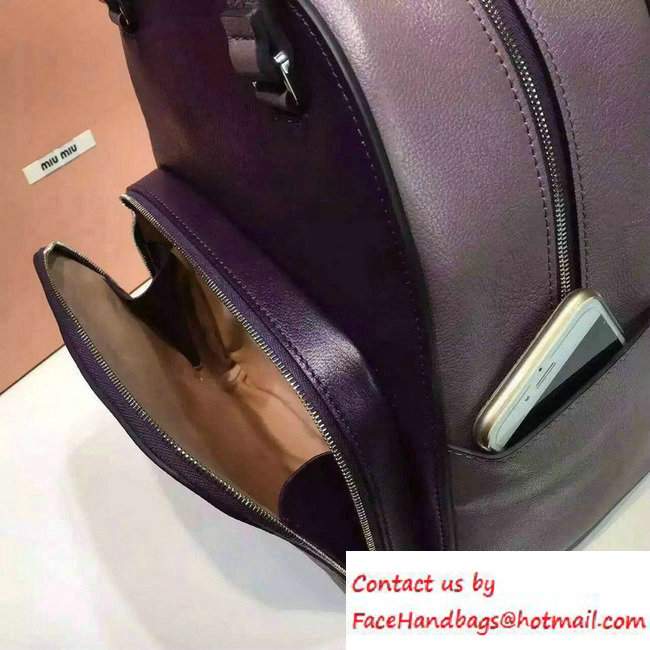 Miu Miu Backpack Bag 5BZ002 Purple/Lavender 2016