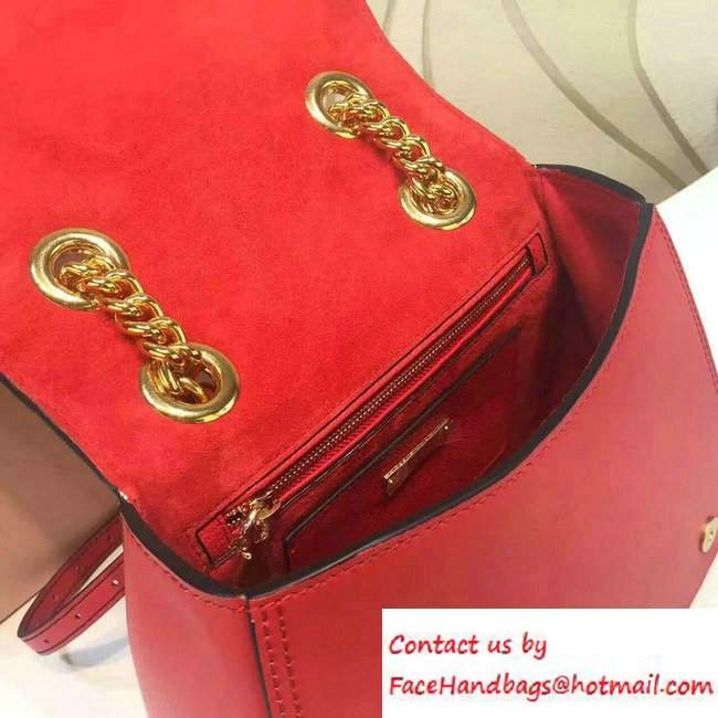 Miu Miu Madras Shoulder Large Bag 5BD020 Red 2016