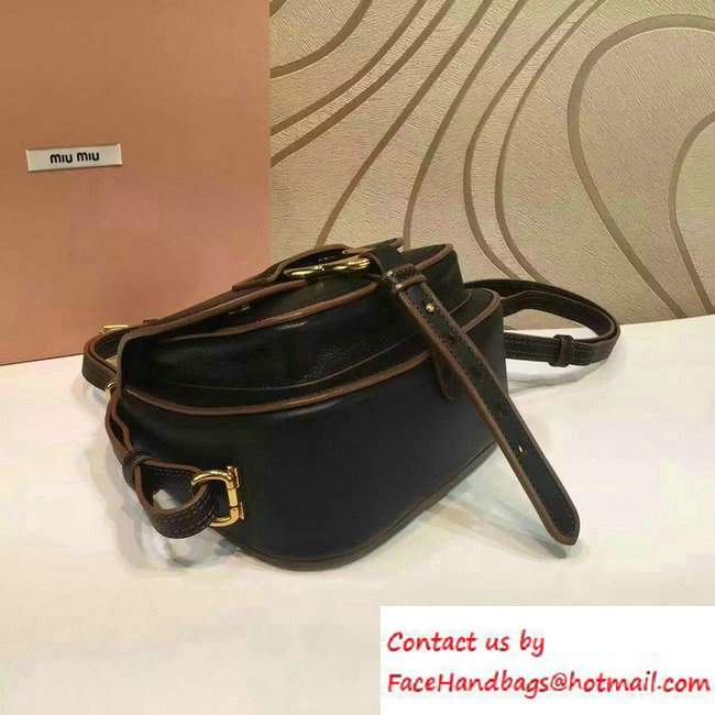 Miu Miu Madras Shoulder Small Bag 5BD019 Black 2016