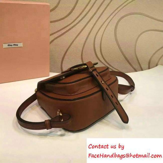 Miu Miu Madras Shoulder Small Bag 5BD019 Brown 2016