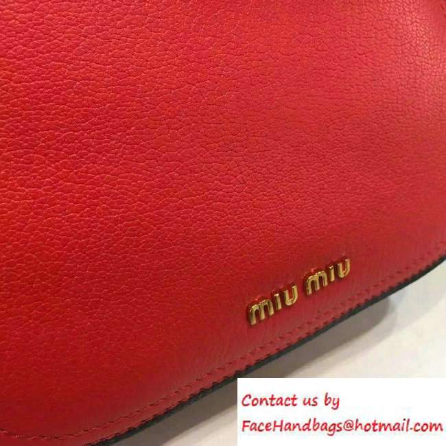 Miu Miu Madras Shoulder Small Bag 5BD019 Red 2016