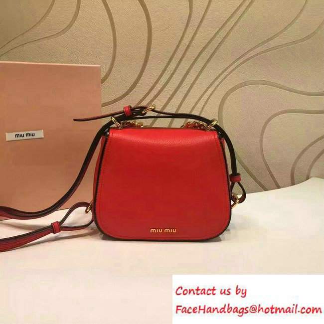 Miu Miu Madras Shoulder Small Bag 5BD019 Red 2016