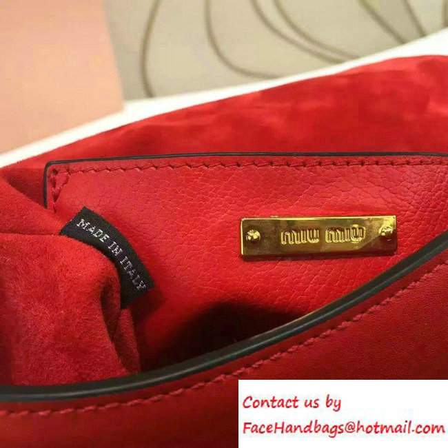 Miu Miu Madras Shoulder Small Bag 5BD019 Red 2016