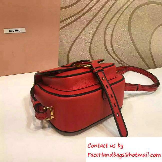 Miu Miu Madras Shoulder Small Bag 5BD019 Red 2016