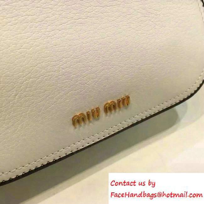 Miu Miu Madras Shoulder Small Bag 5BD019 White 2016