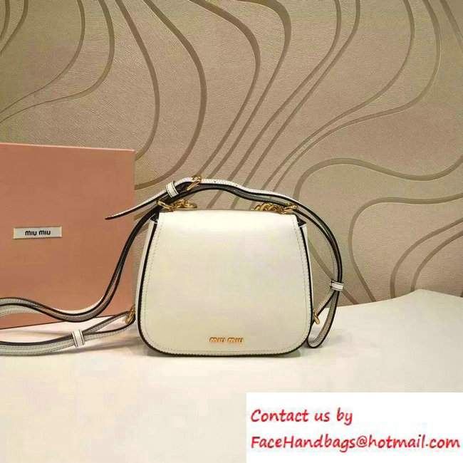 Miu Miu Madras Shoulder Small Bag 5BD019 White 2016