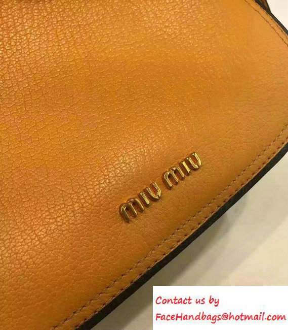 Miu Miu Madras Shoulder Small Bag 5BD019 Yellow 2016