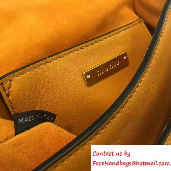 Miu Miu Madras Shoulder Small Bag 5BD019 Yellow 2016