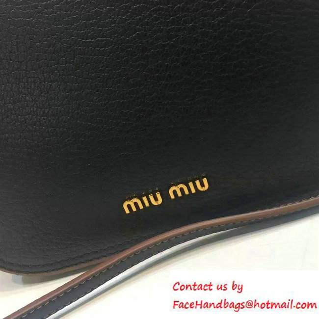 Miu Miu Madras Shoulder Small Bag 5BD033 Black 2016