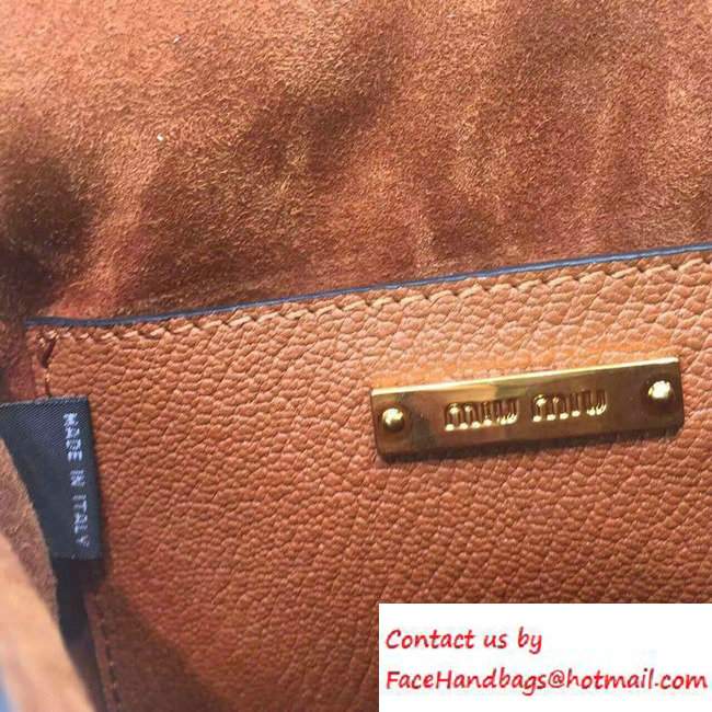 Miu Miu Madras Shoulder Small Bag 5BD033 Brown 2016