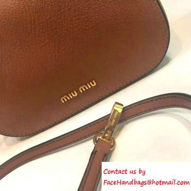 Miu Miu Madras Shoulder Small Bag 5BD033 Brown 2016