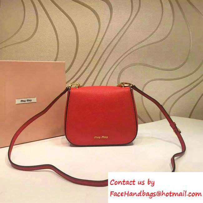 Miu Miu Madras Shoulder Small Bag 5BD033 Red 2016