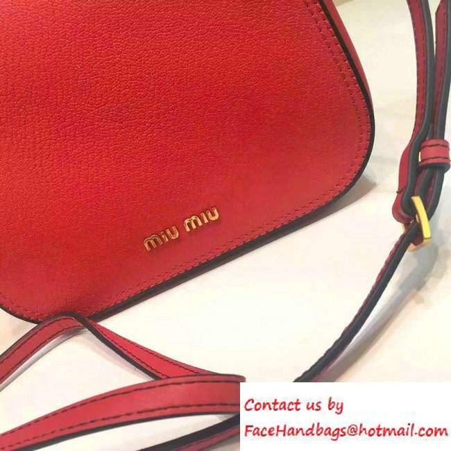 Miu Miu Madras Shoulder Small Bag 5BD033 Red 2016