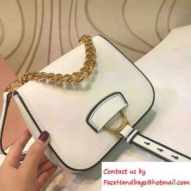 Miu Miu Madras Shoulder Small Bag 5BD033 White 2016