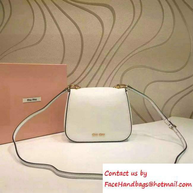 Miu Miu Madras Shoulder Small Bag 5BD033 White 2016