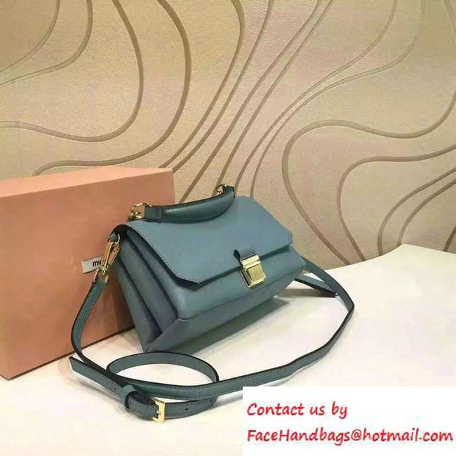 Miu Miu Top Handle Shoulder Bag 5BD017 Baby Blue 2016