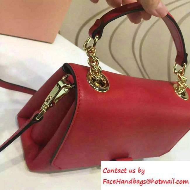 Miu Miu Top Handle Shoulder Bag 5BD017 Red 2016