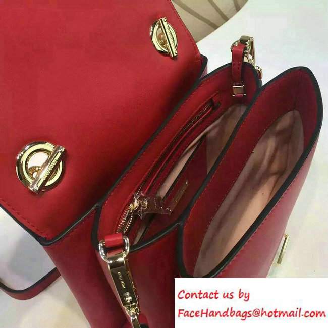 Miu Miu Top Handle Shoulder Bag 5BD017 Red 2016