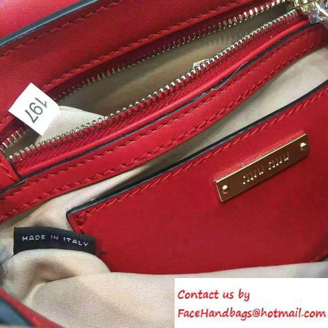 Miu Miu Top Handle Shoulder Bag 5BD017 Red 2016