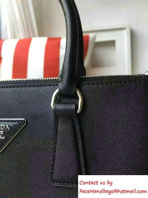 Prada Galleria Saffiano Leather Tote Bag 1BA863 Black 2016