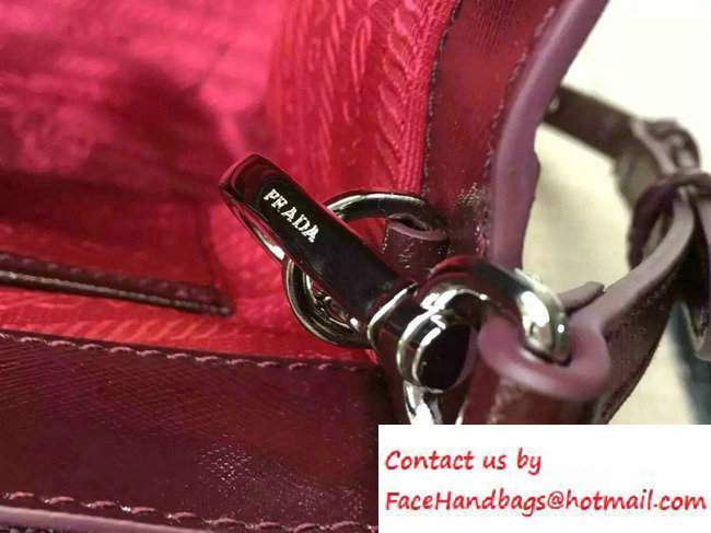 Prada Galleria Saffiano Leather Tote Bag 1BA863 Burgundy 2016