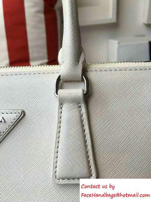 Prada Galleria Saffiano Leather Tote Bag 1BA863 Off White 2016