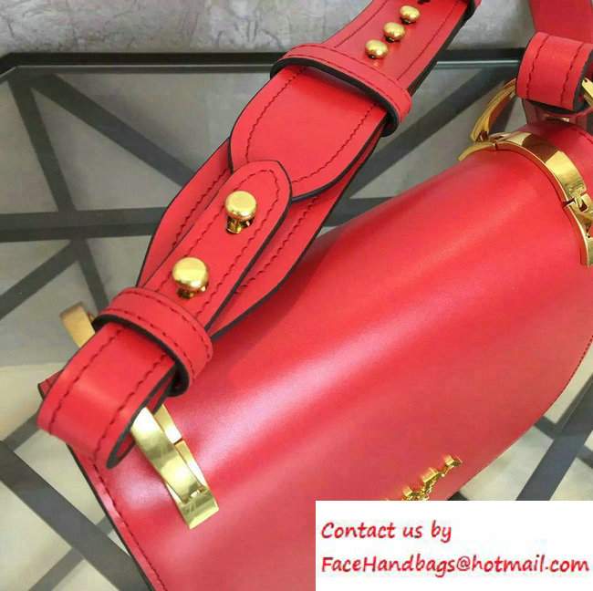 Prada Pionniere Calf Leather Shoulder Bag 1BD039 Red 2016