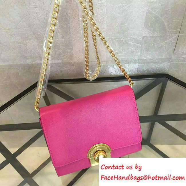 Prada Saffiano Leather Shoulder Bag 1BH007 Fushia 2016