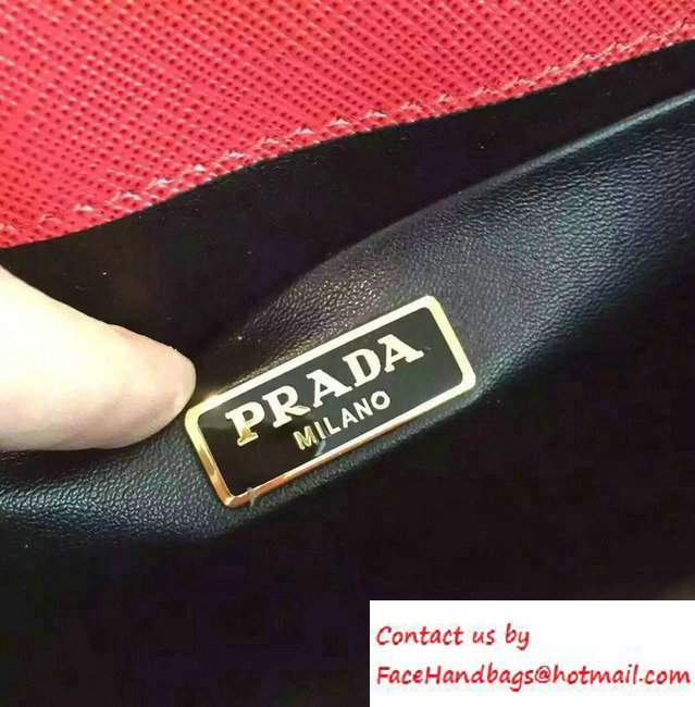 Prada Saffiano Leather Shoulder Bag 1BH007 Red 2016