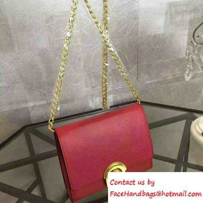 Prada Saffiano Leather Shoulder Bag 1BH007 Red 2016