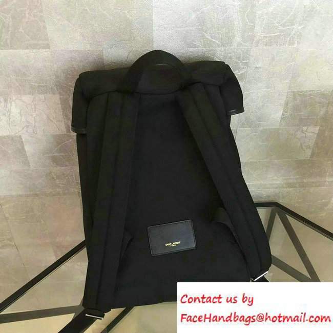 Saint Laurent Canvas Hunting Rucksack Backpack 342609 Black